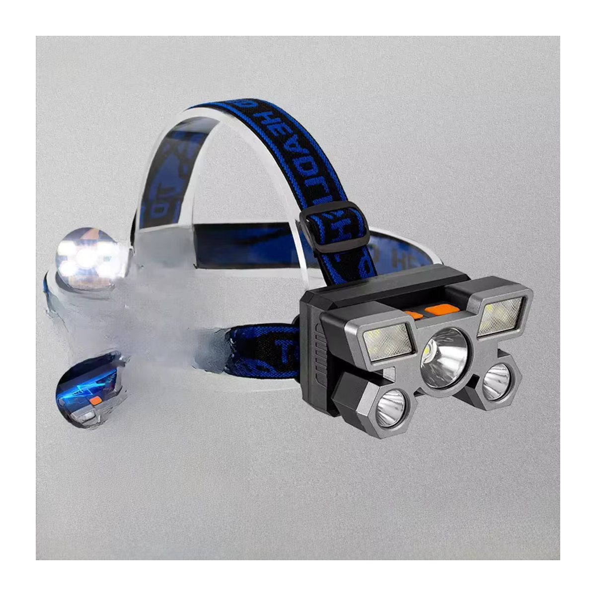 ESMARTER USB wiederaufladbarer LED-Scheinwerfer mit eingebautem Akku für Camping und Angeln - Bild 7