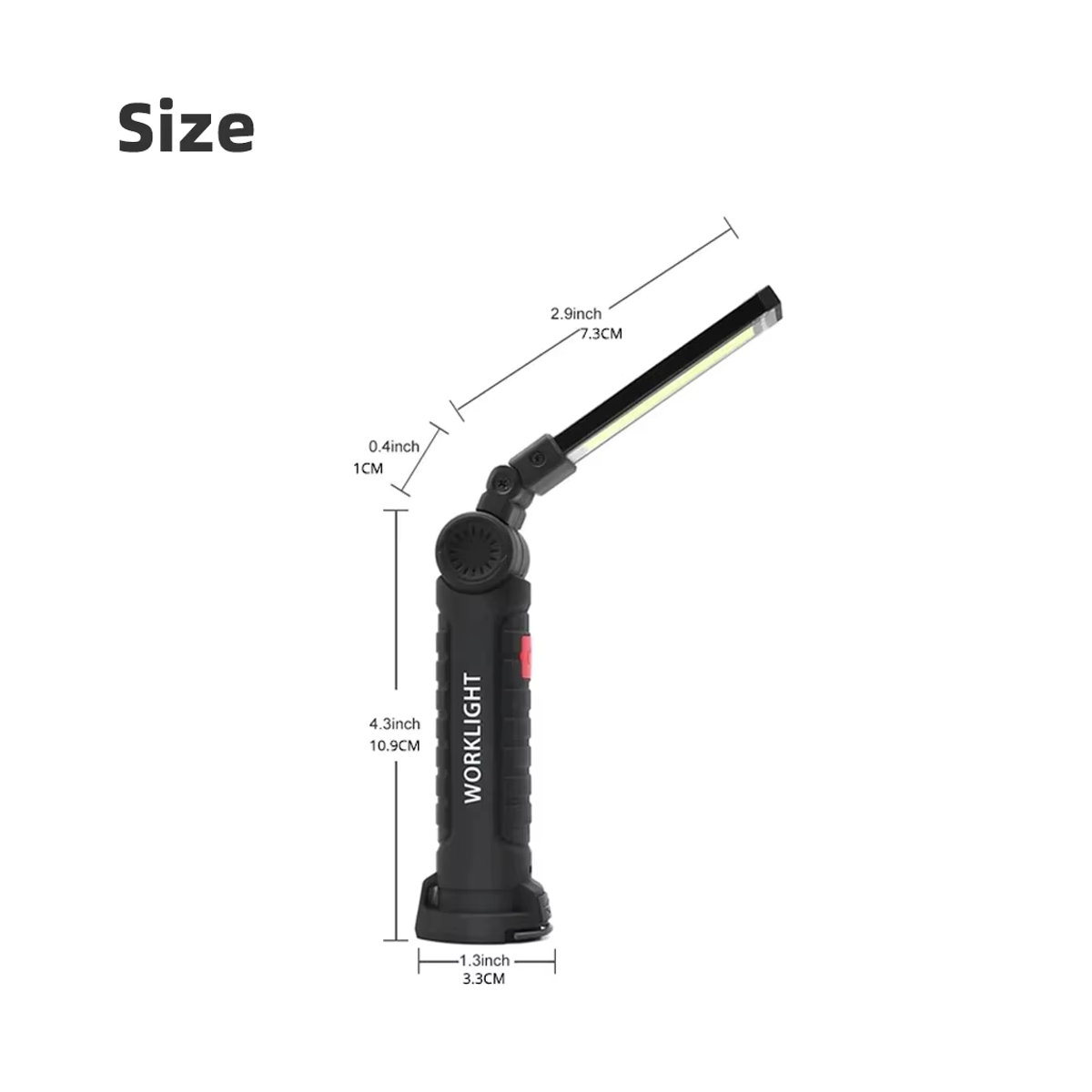 ESMARTER Wiederaufladbare Camping-LED-Taschenlampe mit Magnet und Haken, IP64 wasserdicht, 5 Beleuchtungsmodi - Bild 2