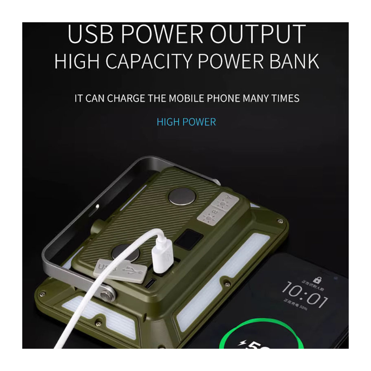ESMARTER Wiederaufladbare magnetische Arbeitsleuchte und superhelle Campinglampe mit 4000-mAh-Akku - Bild 4