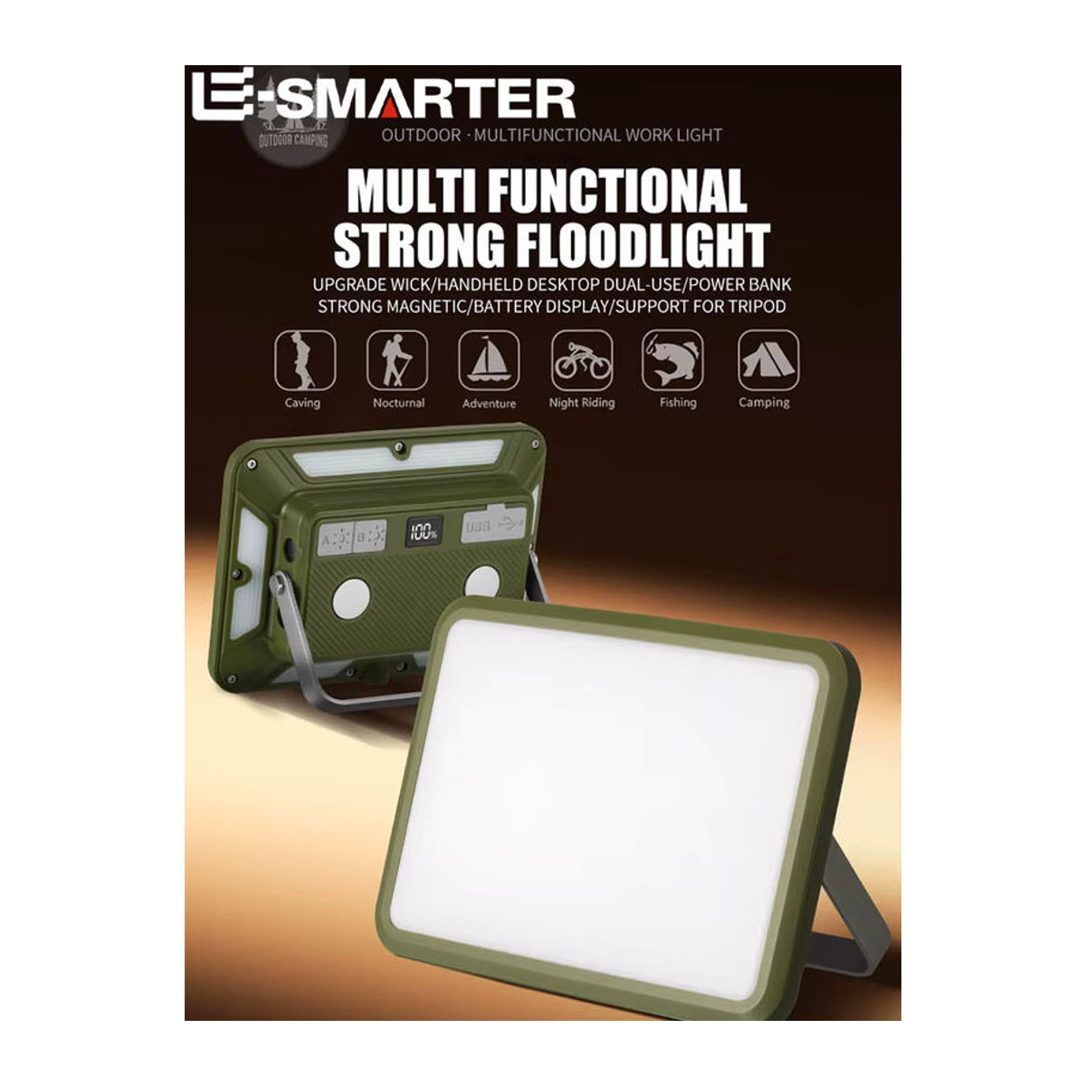 ESMARTER Wiederaufladbare magnetische Arbeitsleuchte und superhelle Campinglampe mit 4000-mAh-Akku - Bild 5
