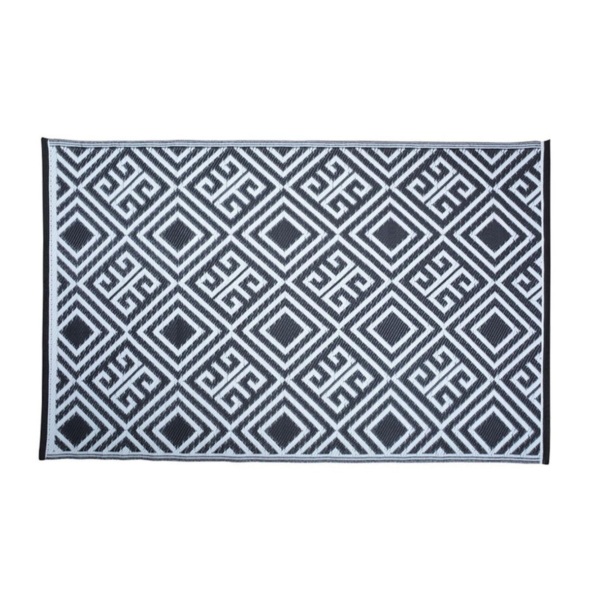 Esschert Design Outdoor-Teppich Geometrisch in Schwarz/Weiß aus Polypropylen B/B: 122 x 180 cm - Bild 4