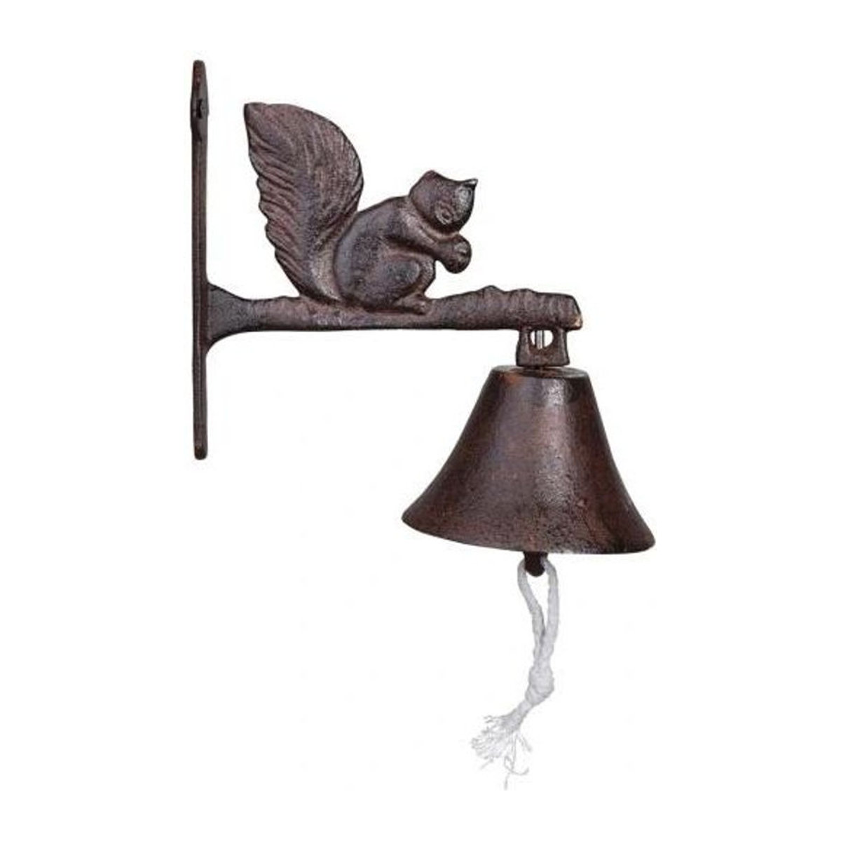 Esschert Design Türklopfer Eichhörnchen aus Gusseisen in Braun im Retro-Stil - Bild 1