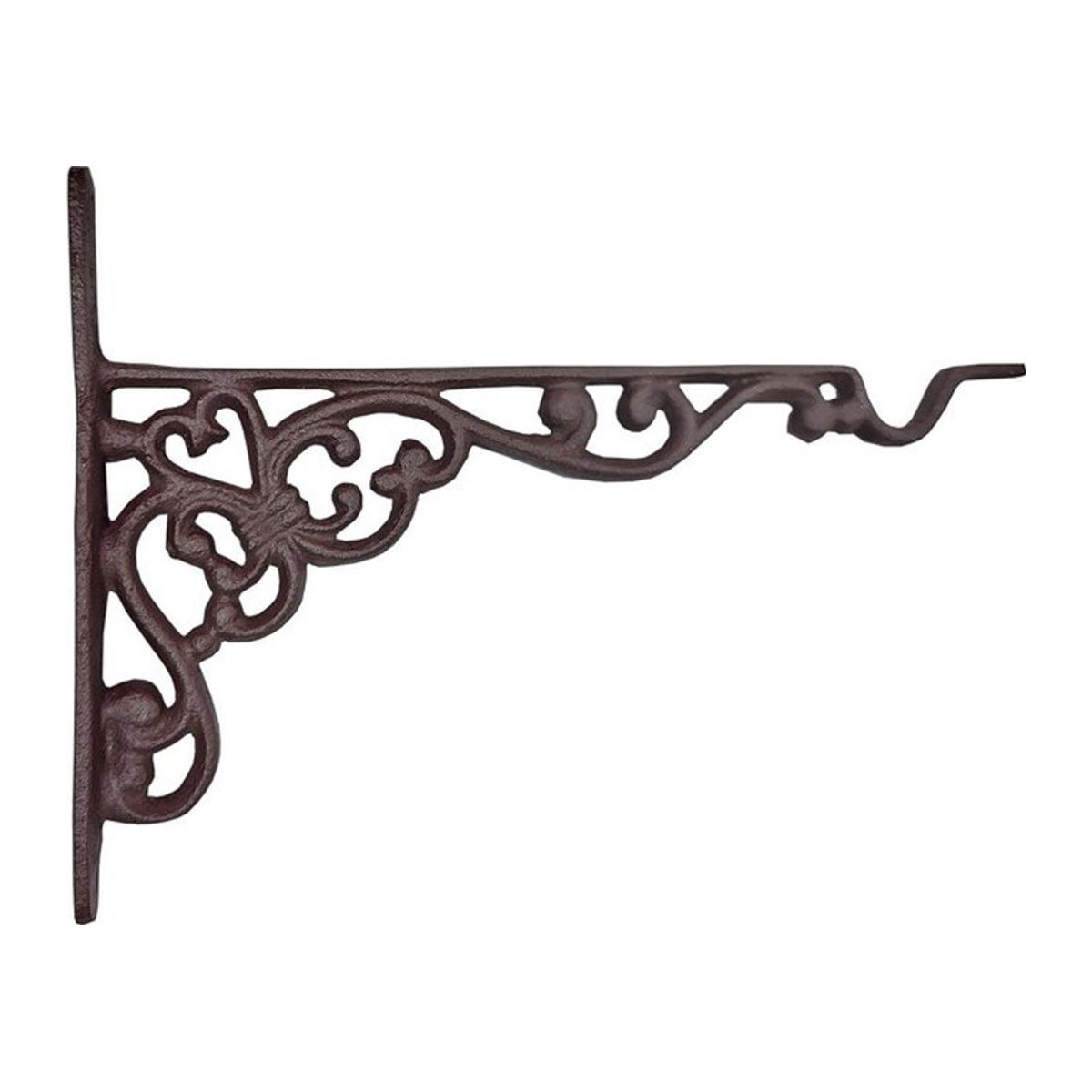 Esschert Design Wandhaken für Blumenampeln aus Gusseisen in Braun im Vintage-Stil - Bild 1