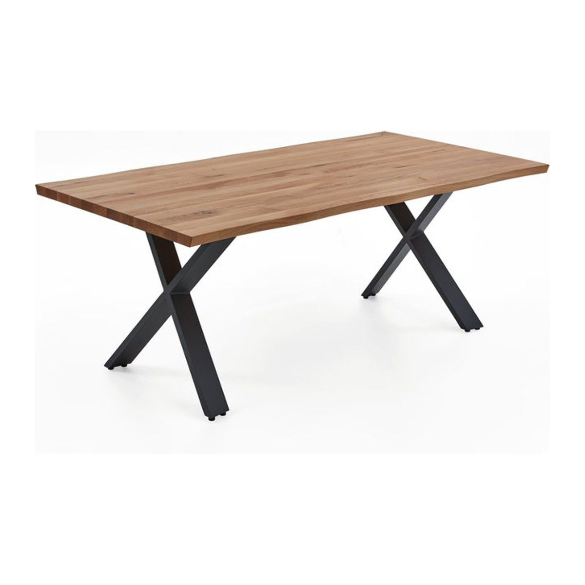 Esstisch DUBLIN von NIEHOFF SITZMÖBEL aus Eiche Natur und Metall im Industrial Design, Rechteckig - Bild 1