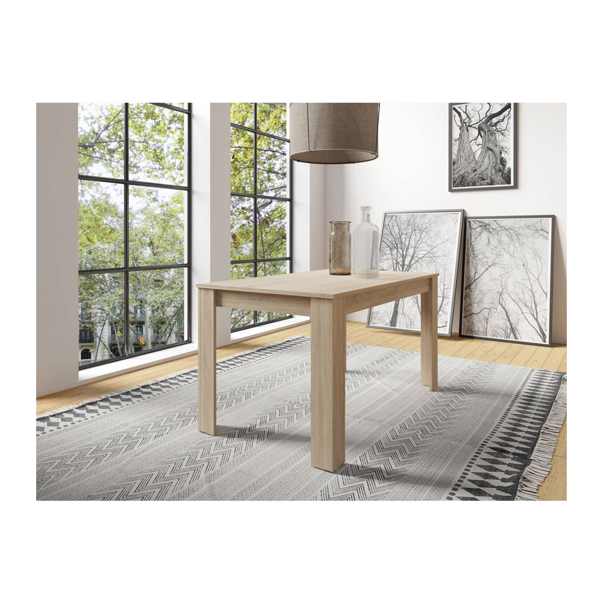 Esstisch Nepal byLIVING in Eiche Natur, rechteckig, B/H/T: 140 x 75 x 80 cm - Bild 2