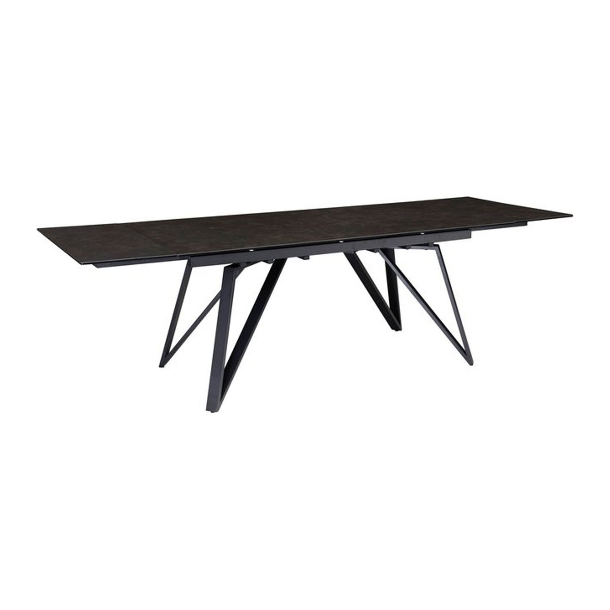 Esstisch Wohnling in Schwarz mit Marmor-Optik, modern und rechteckig, B/H/T: 180 x 76 x 95 cm - Bild 1