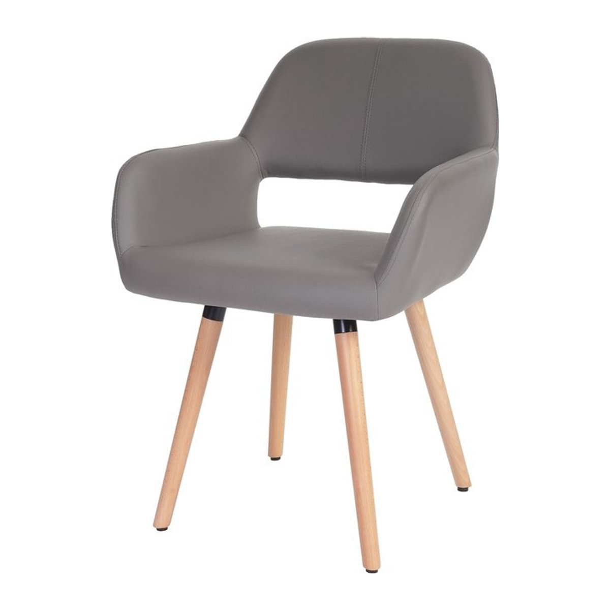 Esszimmerstuhl MCW-A50 II im Retro 50er Jahre Design aus Kunstleder in Grau - Bild 1
