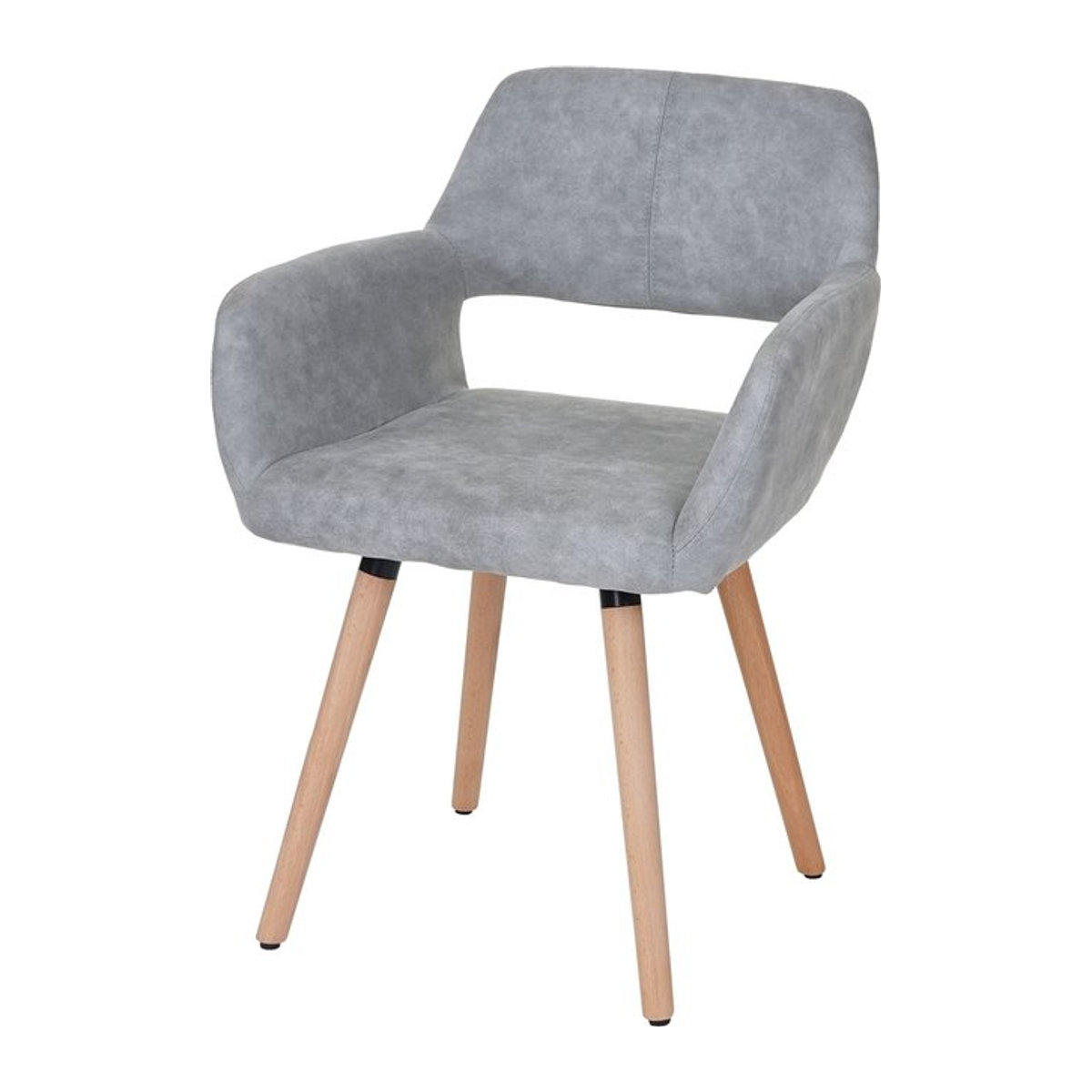Esszimmerstuhl MCW-A50 II im Retro 50er Jahre Mid-Century Design aus Stoff in Grau - Bild 1