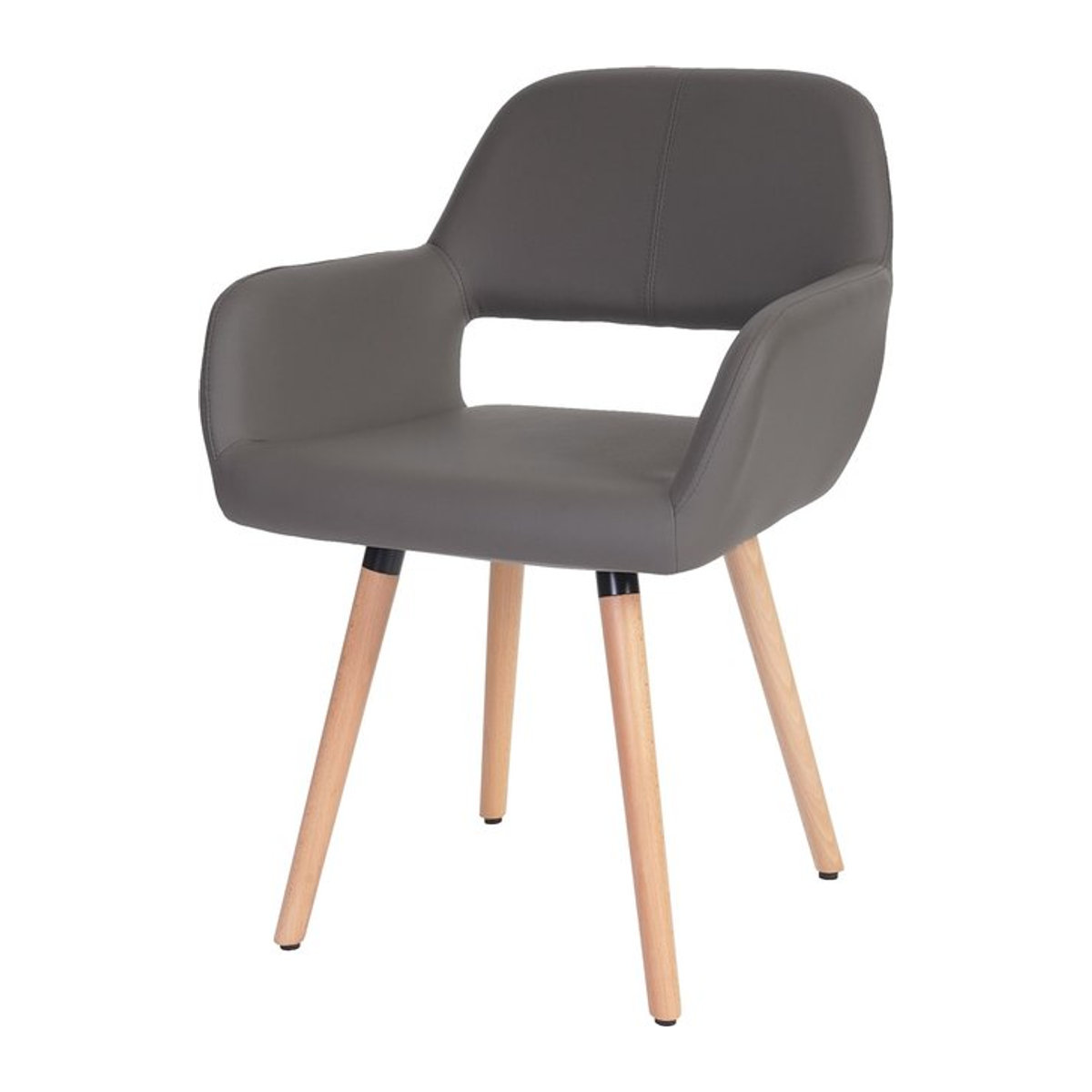 Esszimmerstuhl MCW-A50 II im Retro Mid-Century Design aus Kunstleder in Grau - Bild 1
