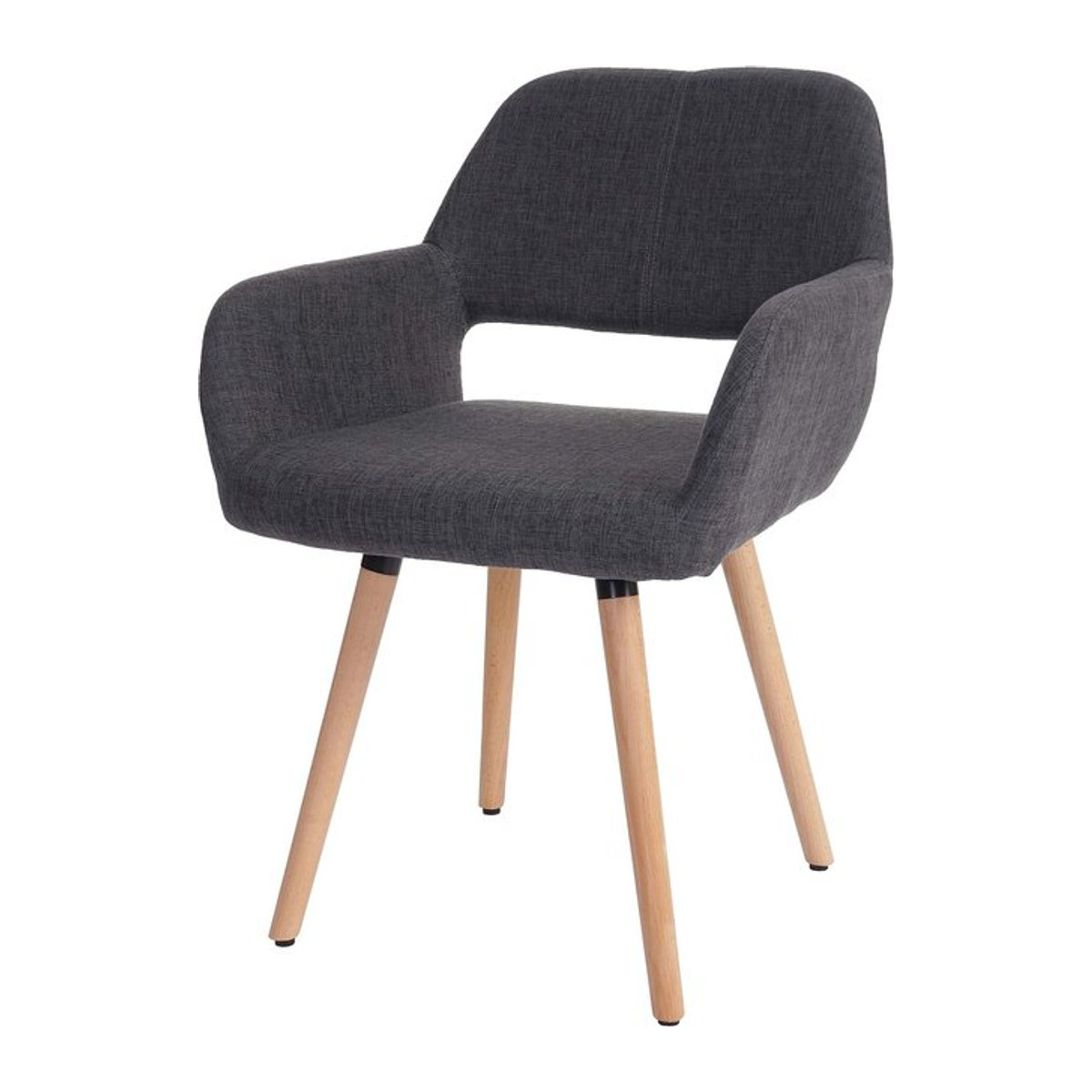 Esszimmerstuhl MCW-A50 II im Retro Mid-Century Design aus Stoff in Grau - Bild 1