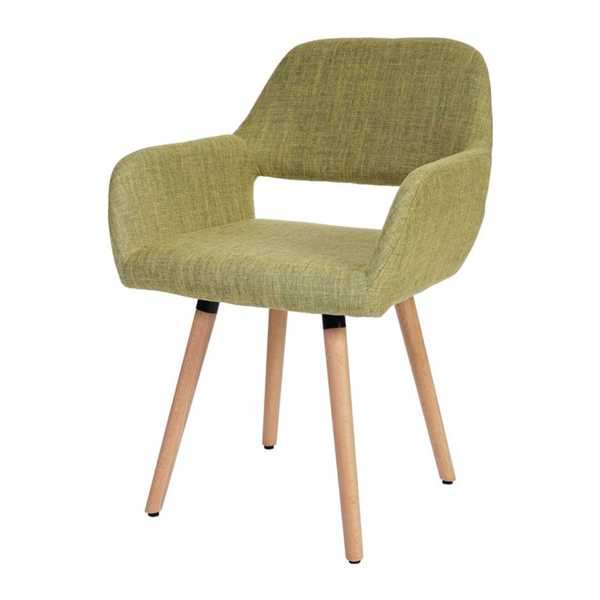 Esszimmerstuhl MCW-A50 II im Retro Mid-Century Design aus Stoff in Grün - Bild 1