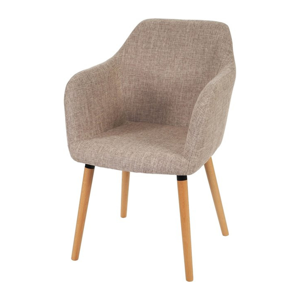 Esszimmerstuhl Vaasa T381 im Retro-Design mit Stoffbezug in Beige Grau Taupe meliert - Bild 1