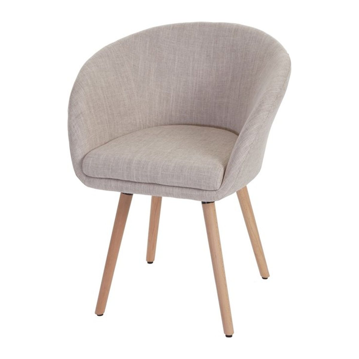 Esszimmerstuhl Vaasa T633 MCW im Retro-Design aus Stoff in Beige und Grau - Bild 1
