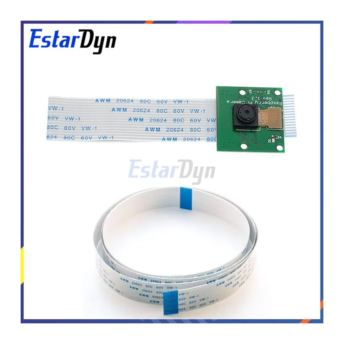 Estardyn Raspberry Pi 3 Kamera Flachbandkabel FFC 15pin 1,0mm Pitch Weiß - Bild 1