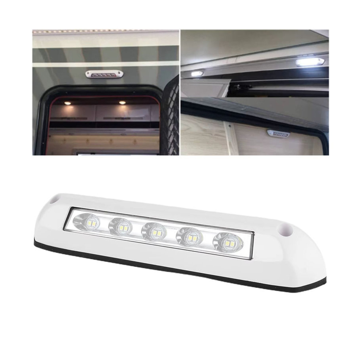 ESTINK LED Außenbeleuchtung für Wohnmobile 8W Wasserdicht 12V/24V Weiß - Bild 3