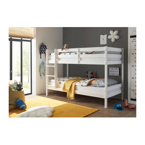 Etagenbett Casper aus Kiefer in Weiß mit Liegefläche B/L: 90 x 200 cm