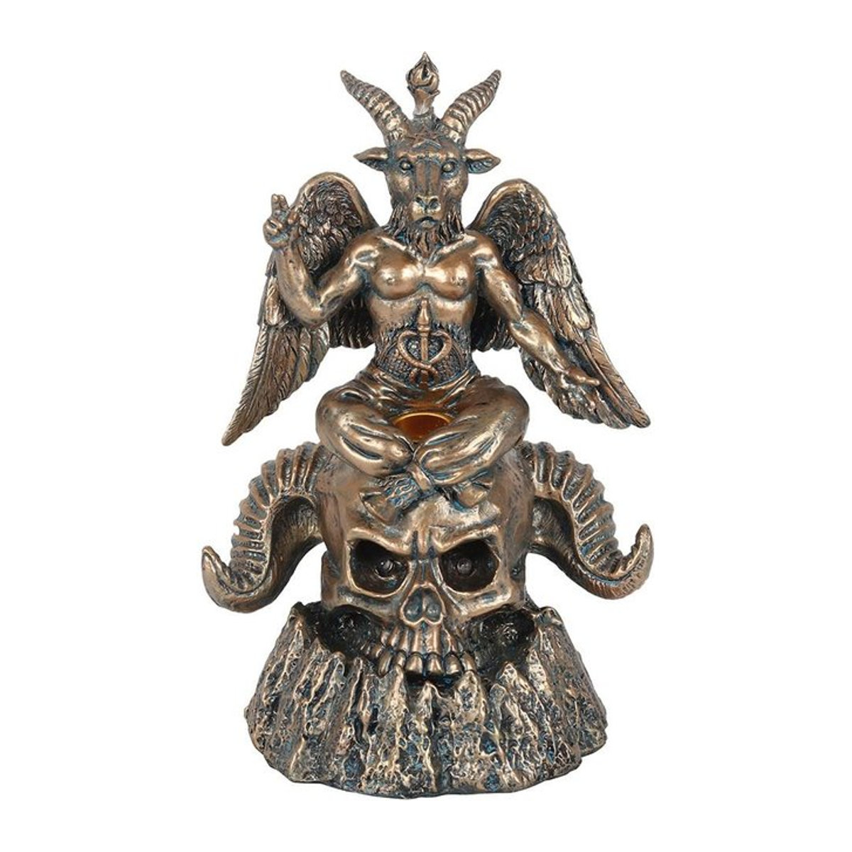 Etwas anderes Baphomet Backflow Räuchergefäß aus Kunstharz in Braun - Bild 1