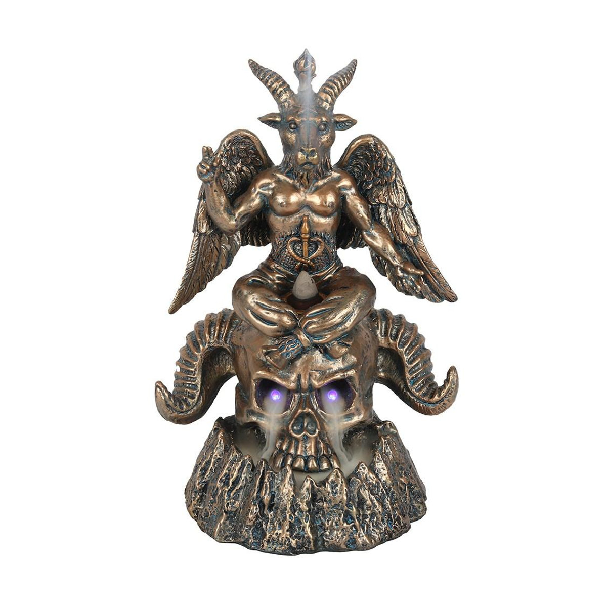Etwas anderes Baphomet Backflow Räuchergefäß aus Kunstharz in Braun - Bild 4