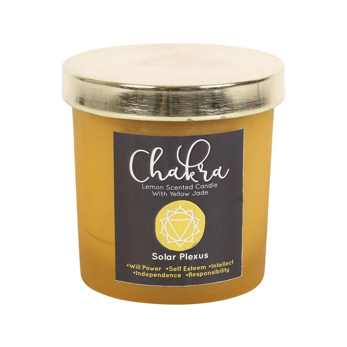 Etwas anderes Duftkerze Zitronen-Solarplexus-Chakra in Gelb mit Zitrusduft - Bild 2
