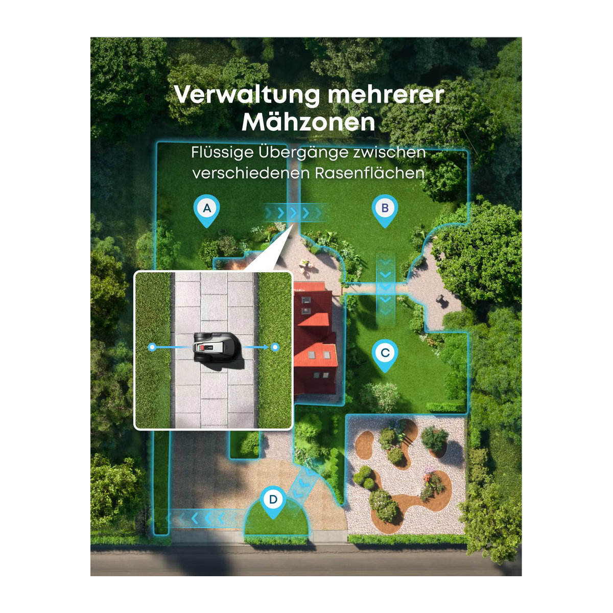 eufy Mähroboter E18 mit Smart-Navigation, Auto-Mapping und Hinderniserkennung - Bild 2