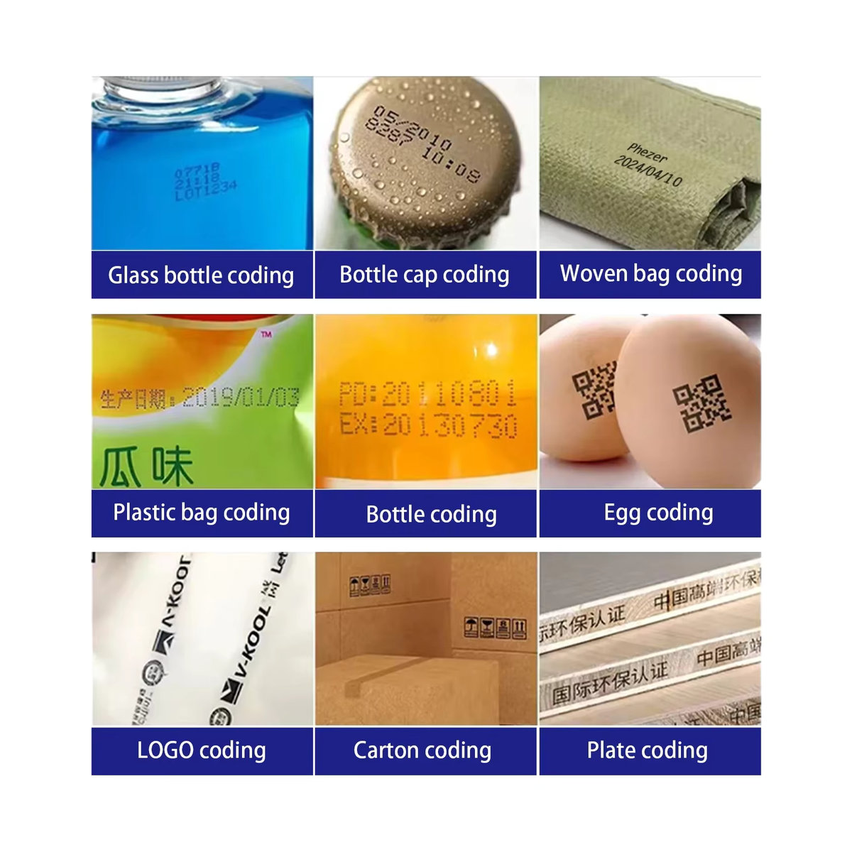 EURANNIT E19 Tragbarer Thermo-Tintenstrahldrucker zur Kodierung von Verfallsdaten, QR-Codes, Barcodes und Logos in Schwarz/Weiß, 12,7 mm - Bild 4