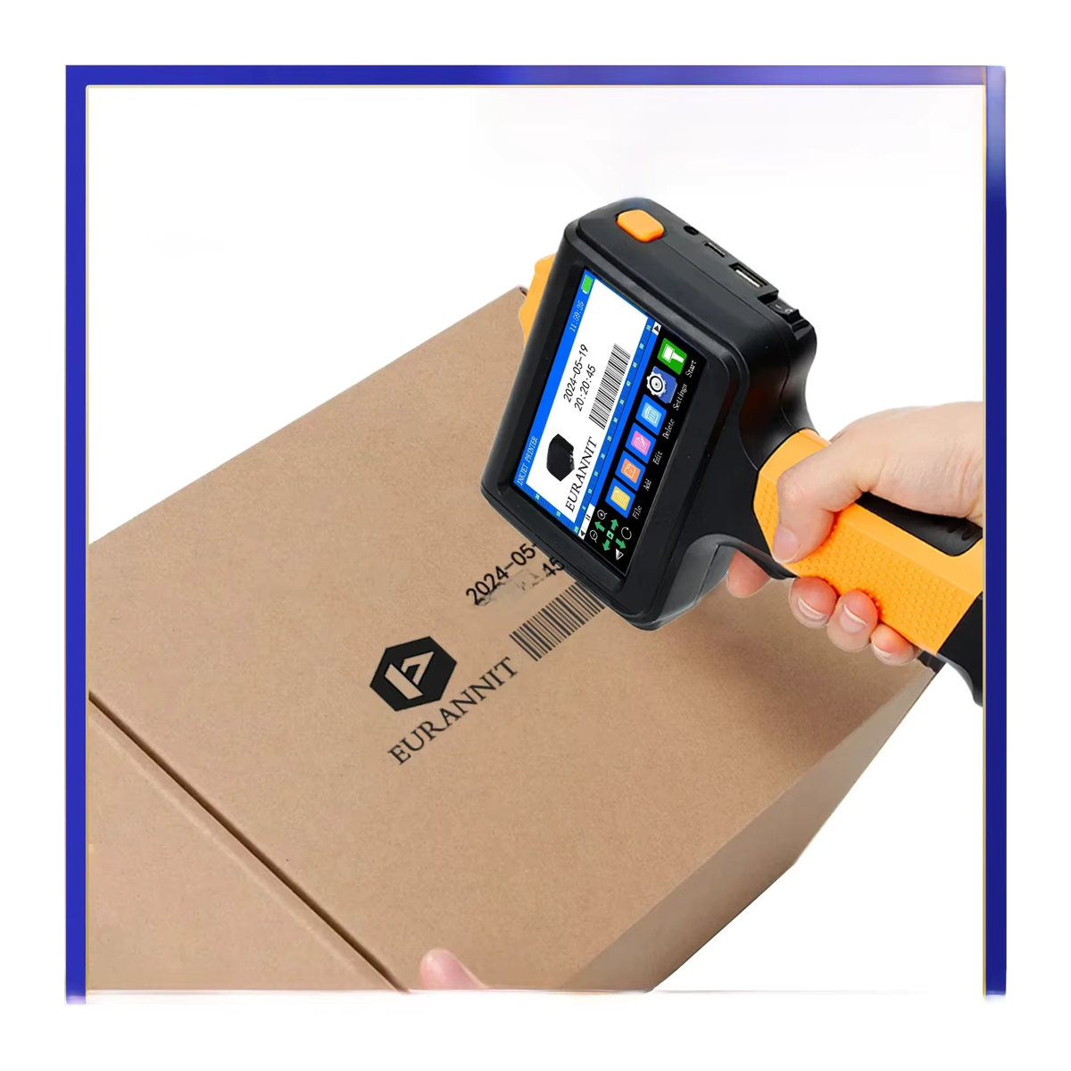 EURANNIT E19 Tragbarer Thermo-Tintenstrahldrucker zur Kodierung von Verfallsdaten, QR-Codes, Barcodes und Logos in Schwarz/Weiß, 12,7 mm - Bild 6