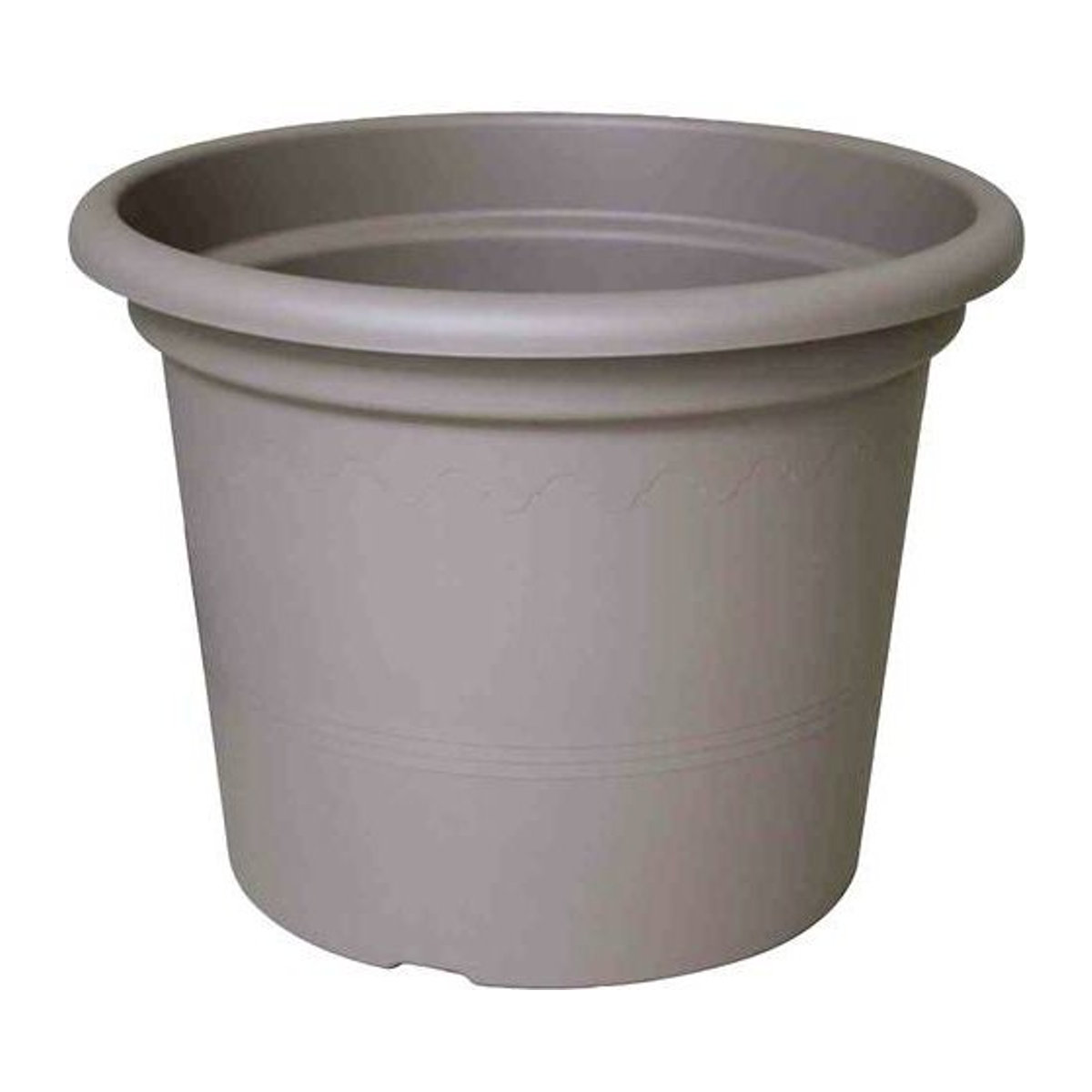 Euro3plast Geo Pflanzgefäß aus Kunststoff rund in Beige/Grau Durchmesser: 55 cm - Bild 1