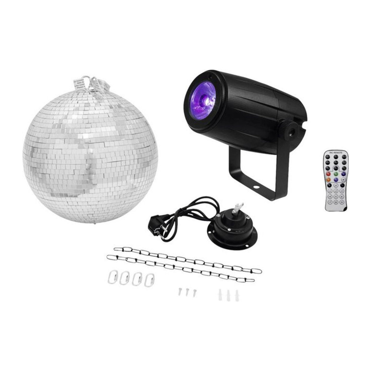 Eurolite LED Discokugel-Set mit Motor und LED-Beleuchtung, Durchmesser: 30 cm - Bild 2