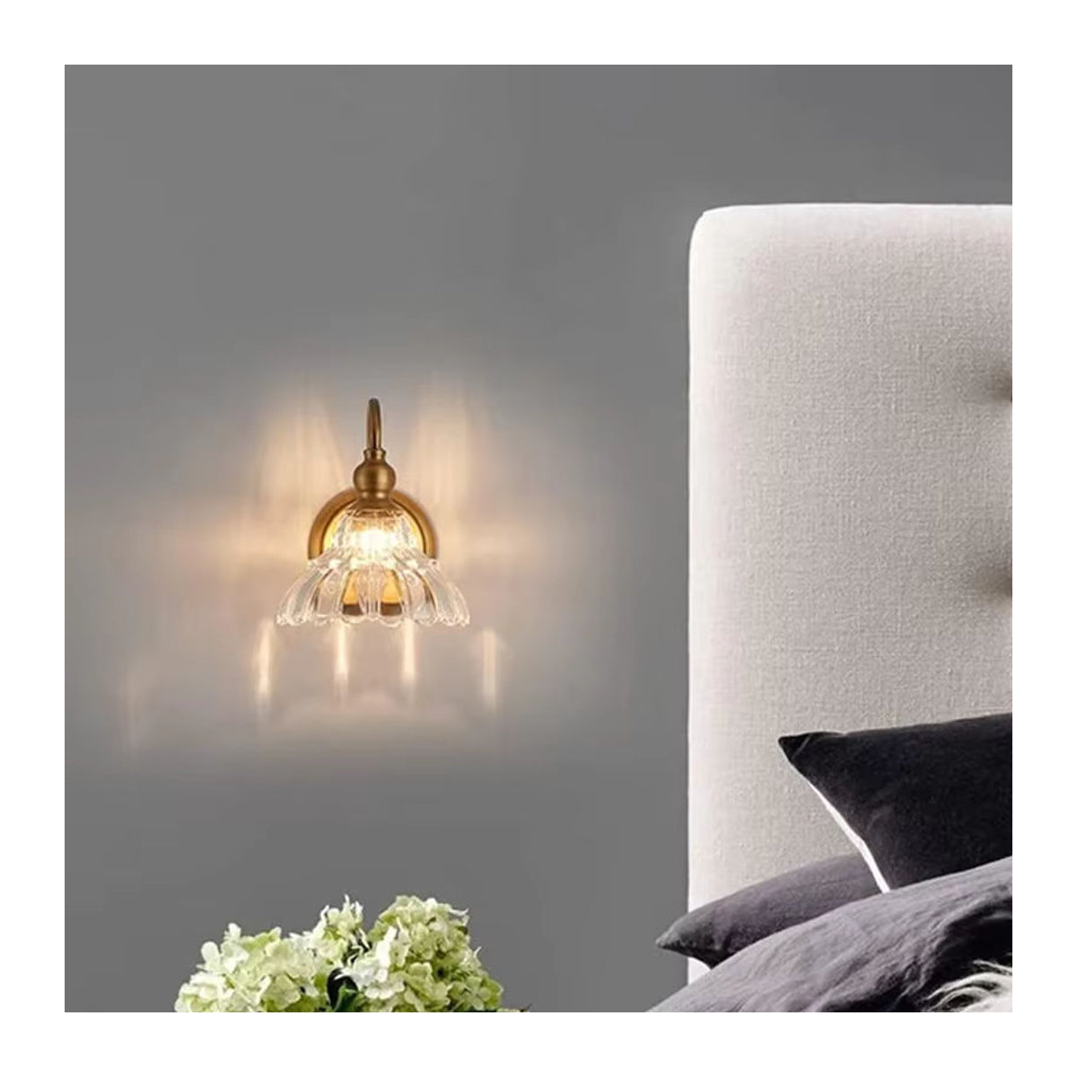 Europäische Vintage Kristallglas Wandleuchte in Gold für Badezimmer und Schlafzimmer - Bild 2