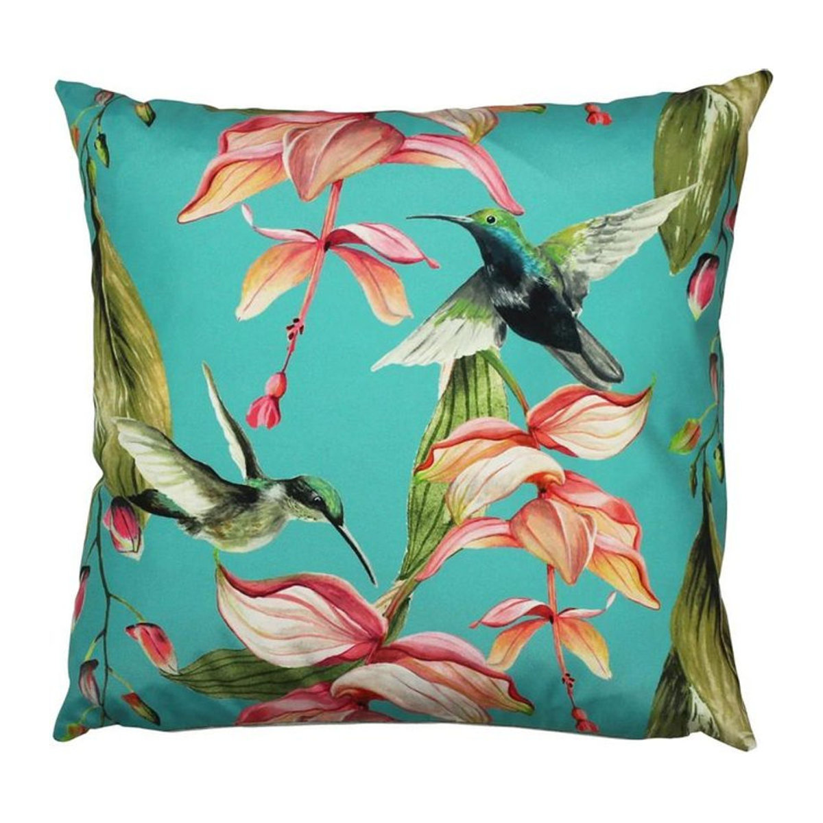Evans Lichfield Outdoor Kissenbezug Kolibri Blumen Blau, B/T/H: 43 x 43 x 0 cm, Polyester - Bild 1