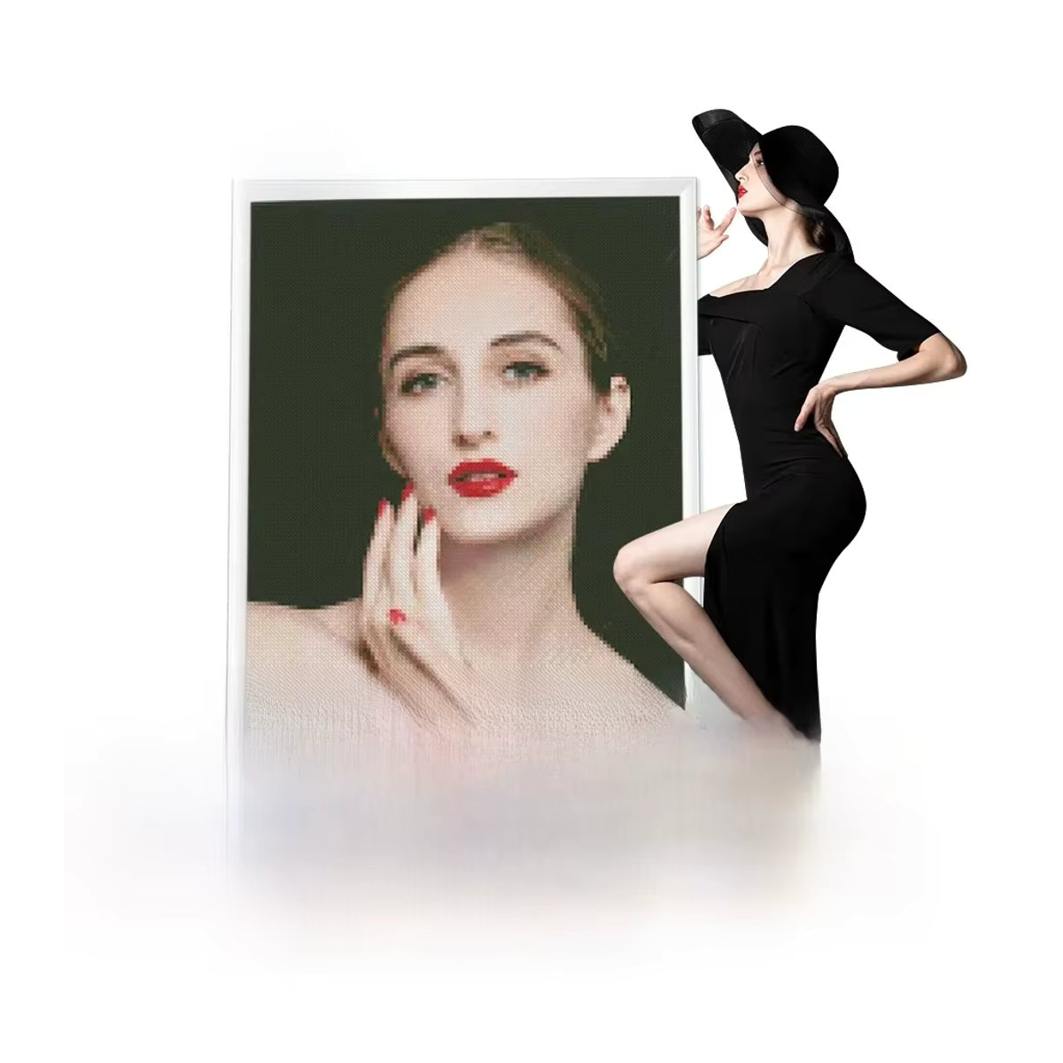 Ever Moment Personalisierte Diamantmalerei als DIY 5D Kunstwerk mit Rundem Motiv und Vollplatz-Bohrern in Mehrfarbig - Bild 2