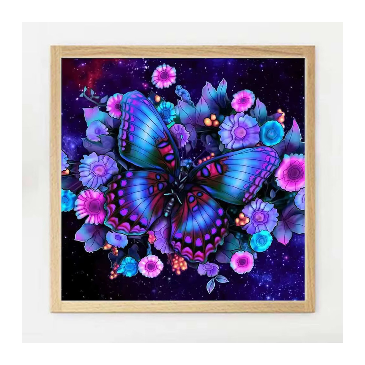 Ever shine 5D DIY Diamantmalerei Schmetterling und Blumen als Wanddekoration in Mehrfarbig - Bild 4