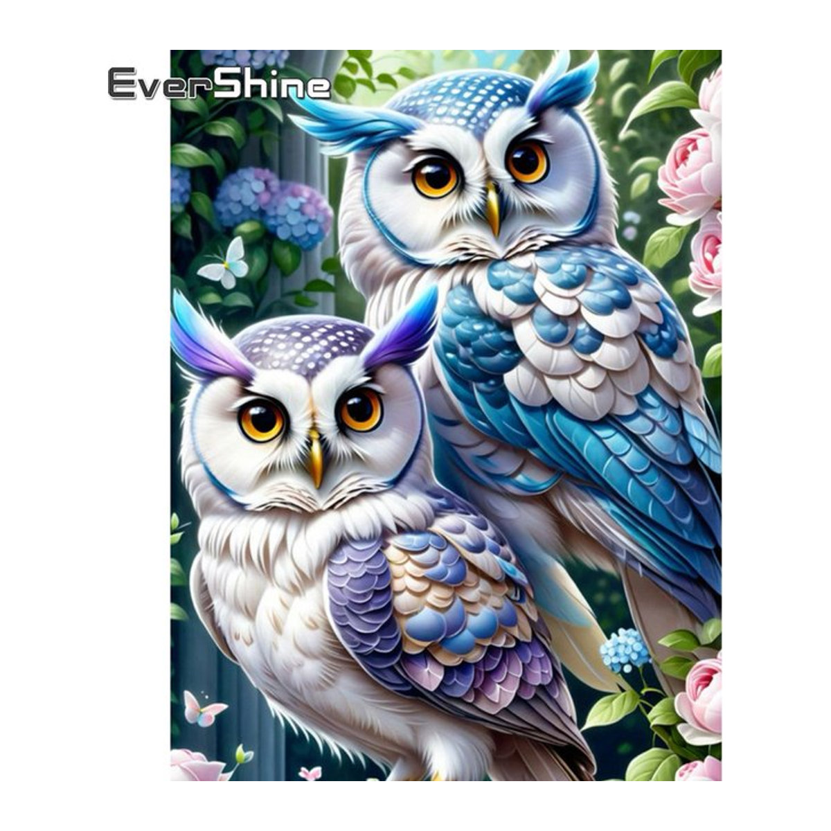 Ever shine Diamantstickerei Eule als Diamond Painting Set mit Mosaik-Tier-Motiv in Mehrfarbig - Bild 1