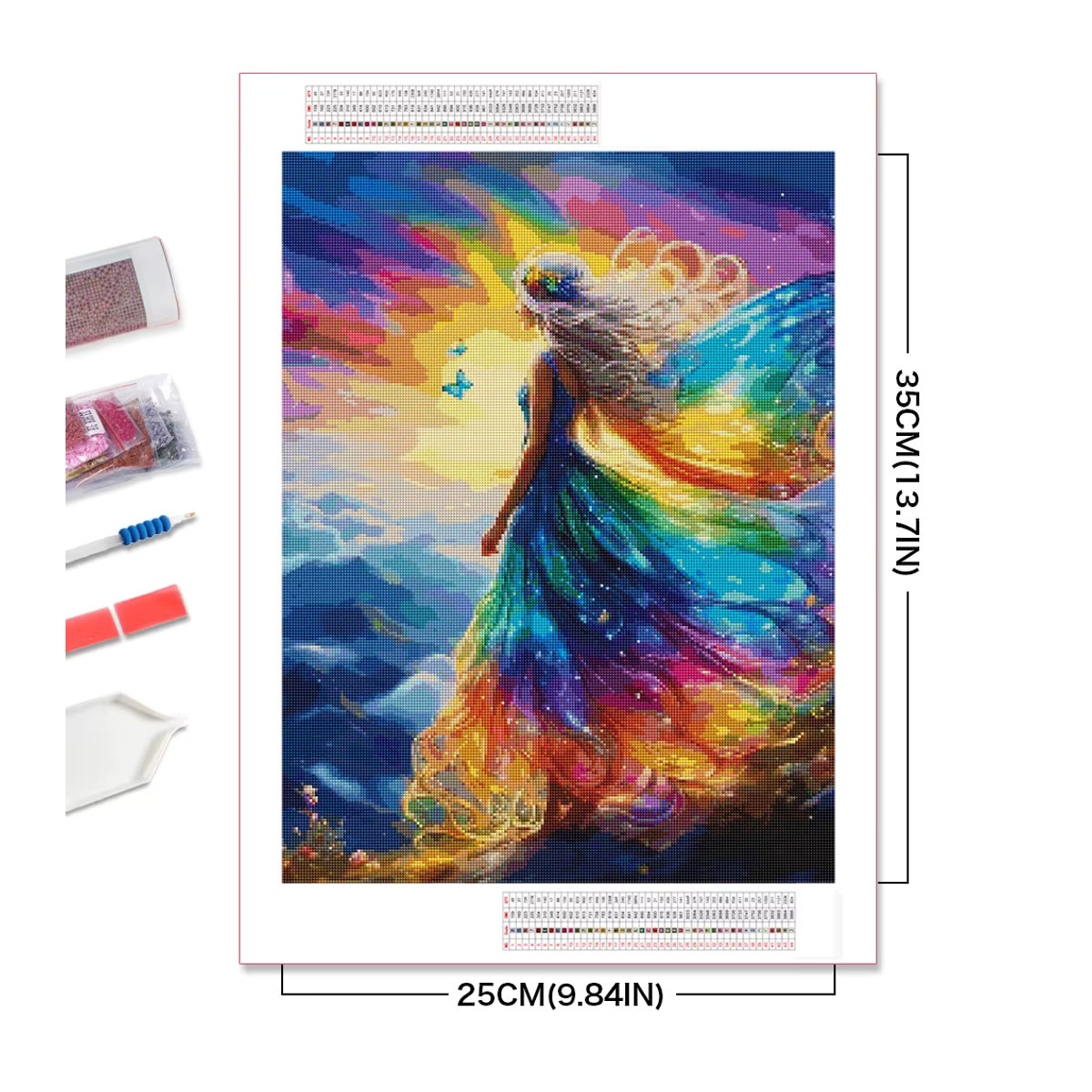Ever shine DIY Diamond Painting Set Landschaft Baum und Mond mit quadratischen Steinen in Mehrfarbig - Bild 2