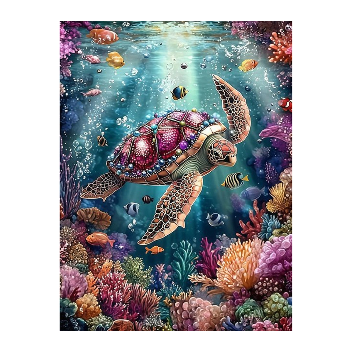 EverShine 5D Diamant-Malerei-Set Schildkröte als Mosaik-Kunstwerk in Mehrfarbig - Bild 1