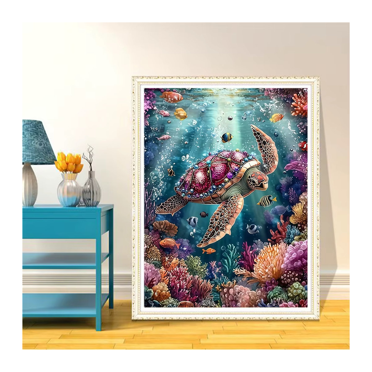 EverShine 5D Diamant-Malerei-Set Schildkröte als Mosaik-Kunstwerk in Mehrfarbig - Bild 3