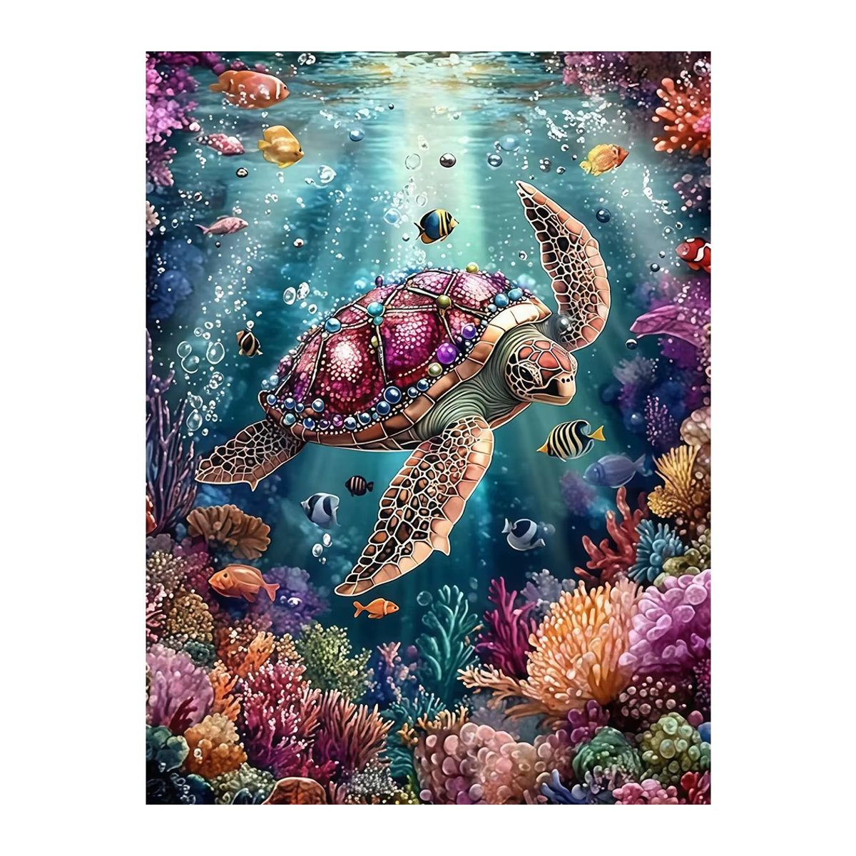 EverShine 5D Diamant-Malerei-Set Schildkröte als Mosaik-Kunstwerk in Mehrfarbig - Bild 4