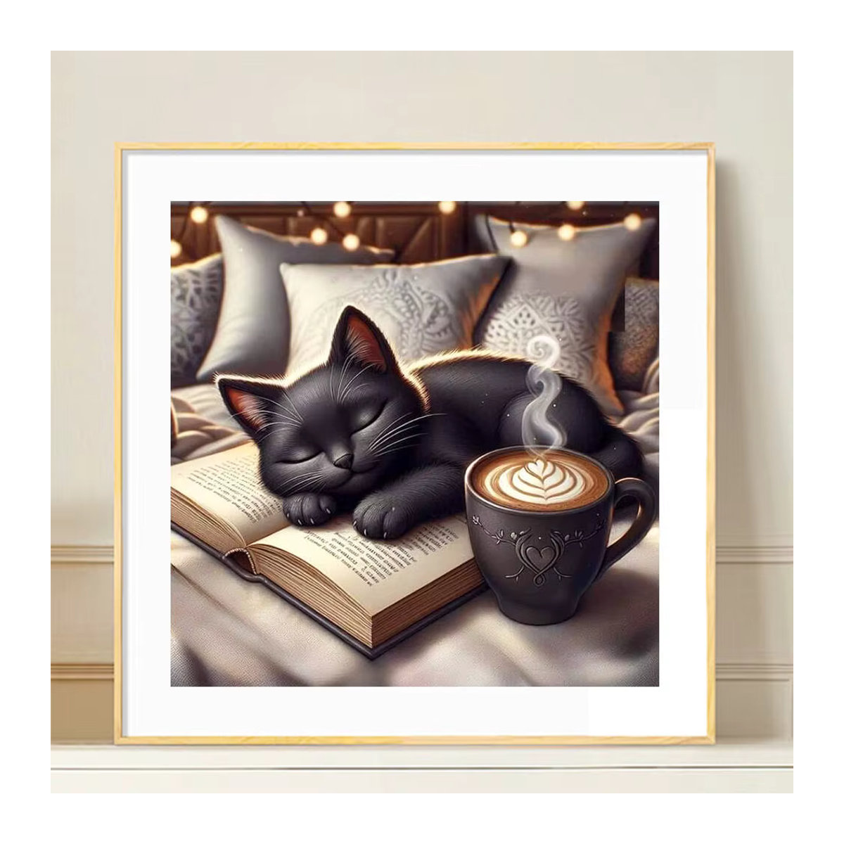 Evershine 5D DIY Diamant Mosaik Set Schwarze Katze Tier Muster in Schwarz für Erwachsene und Anfänger - Bild 3