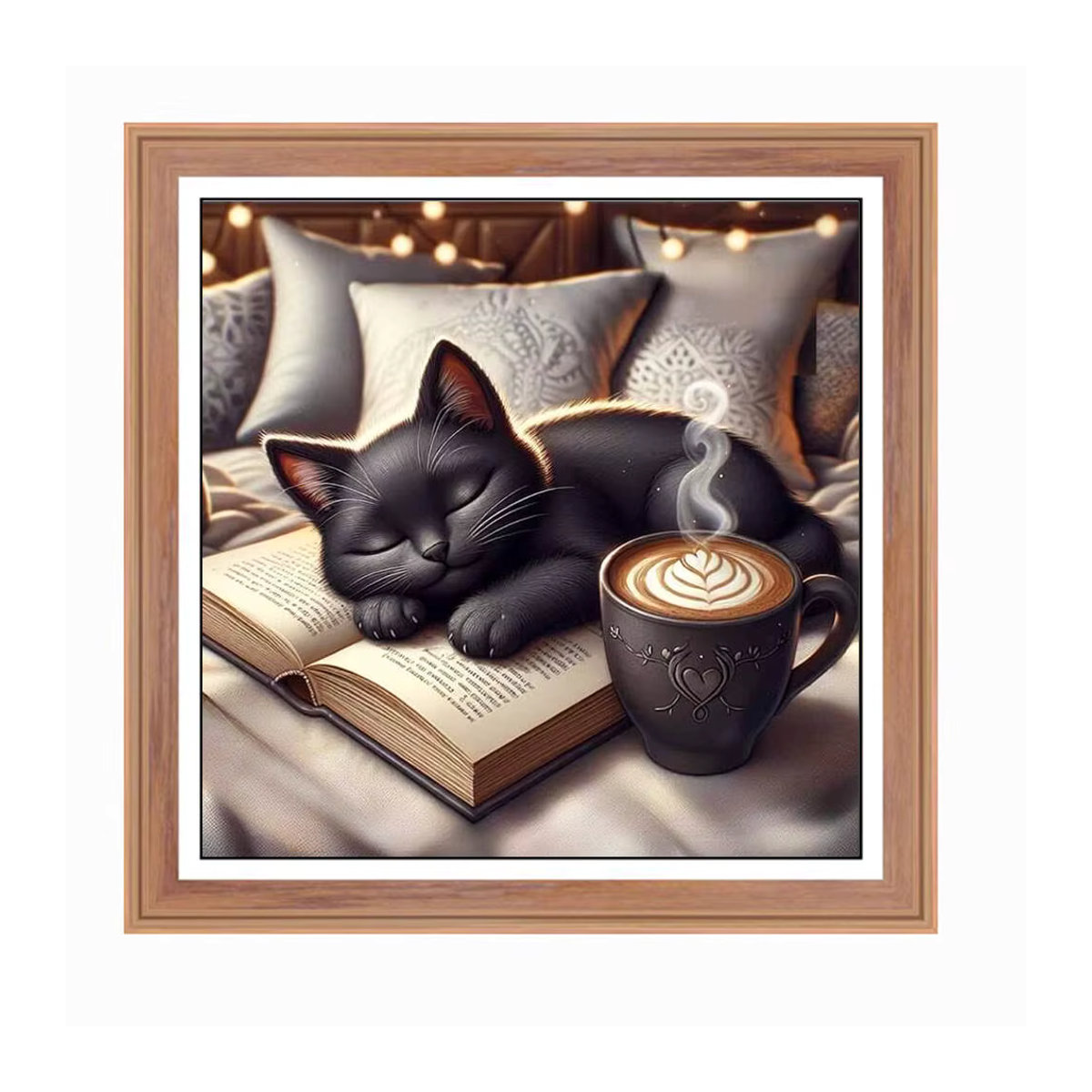 Evershine 5D DIY Diamant Mosaik Set Schwarze Katze Tier Muster in Schwarz für Erwachsene und Anfänger - Bild 4