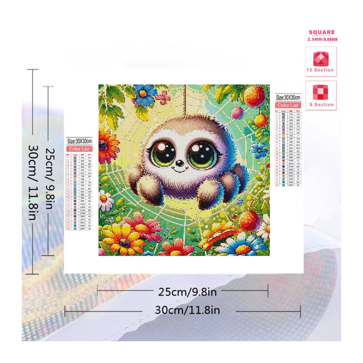 Evershine 5D DIY Diamantmalerei Spinne Mosaik Set für Kinder in Mehrfarbig als Wanddekoration - Bild 2