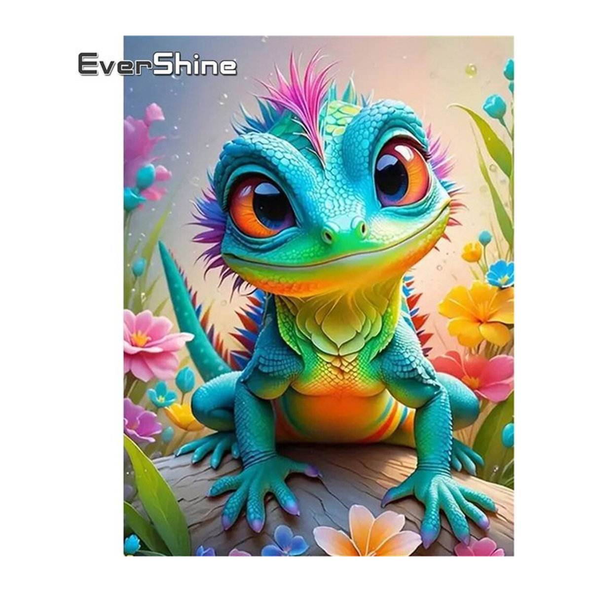 Evershine 5D Drache Diamant Malerei als Strass Stickerei Wanddekoration für Kinder in Mehrfarbig - Bild 1
