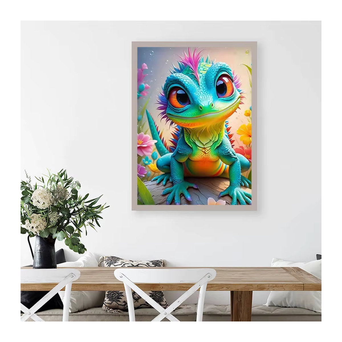 Evershine 5D Drache Diamant Malerei als Strass Stickerei Wanddekoration für Kinder in Mehrfarbig - Bild 3