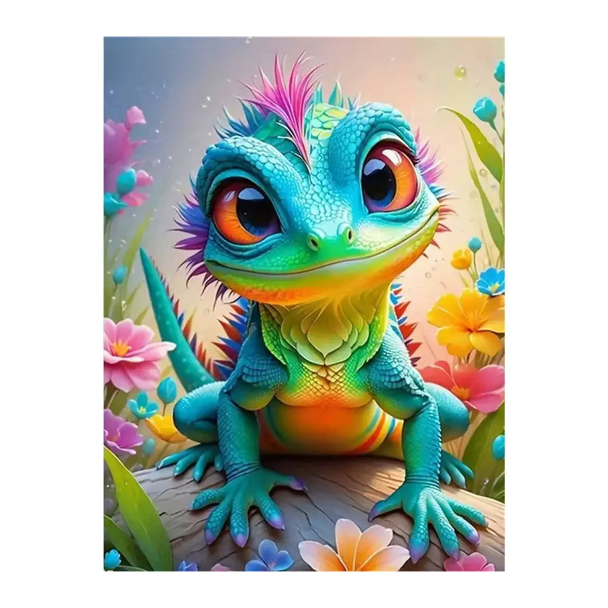 Evershine 5D Drache Diamant Malerei als Strass Stickerei Wanddekoration für Kinder in Mehrfarbig - Bild 4