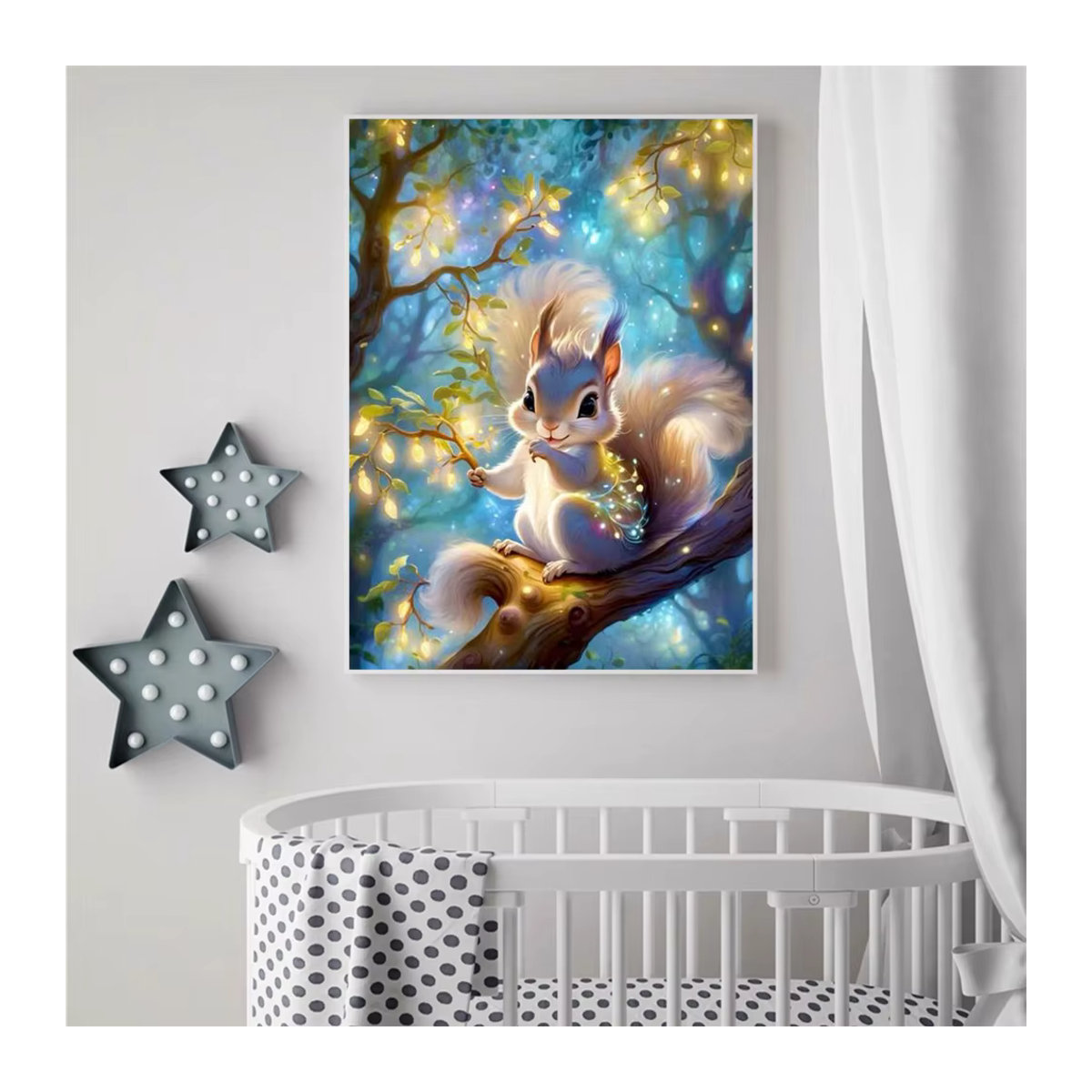 Evershine Diamant-Gemälde Eichhörnchen als mehrfarbiges Diamant-Mosaik zur Wandmontage - Bild 3