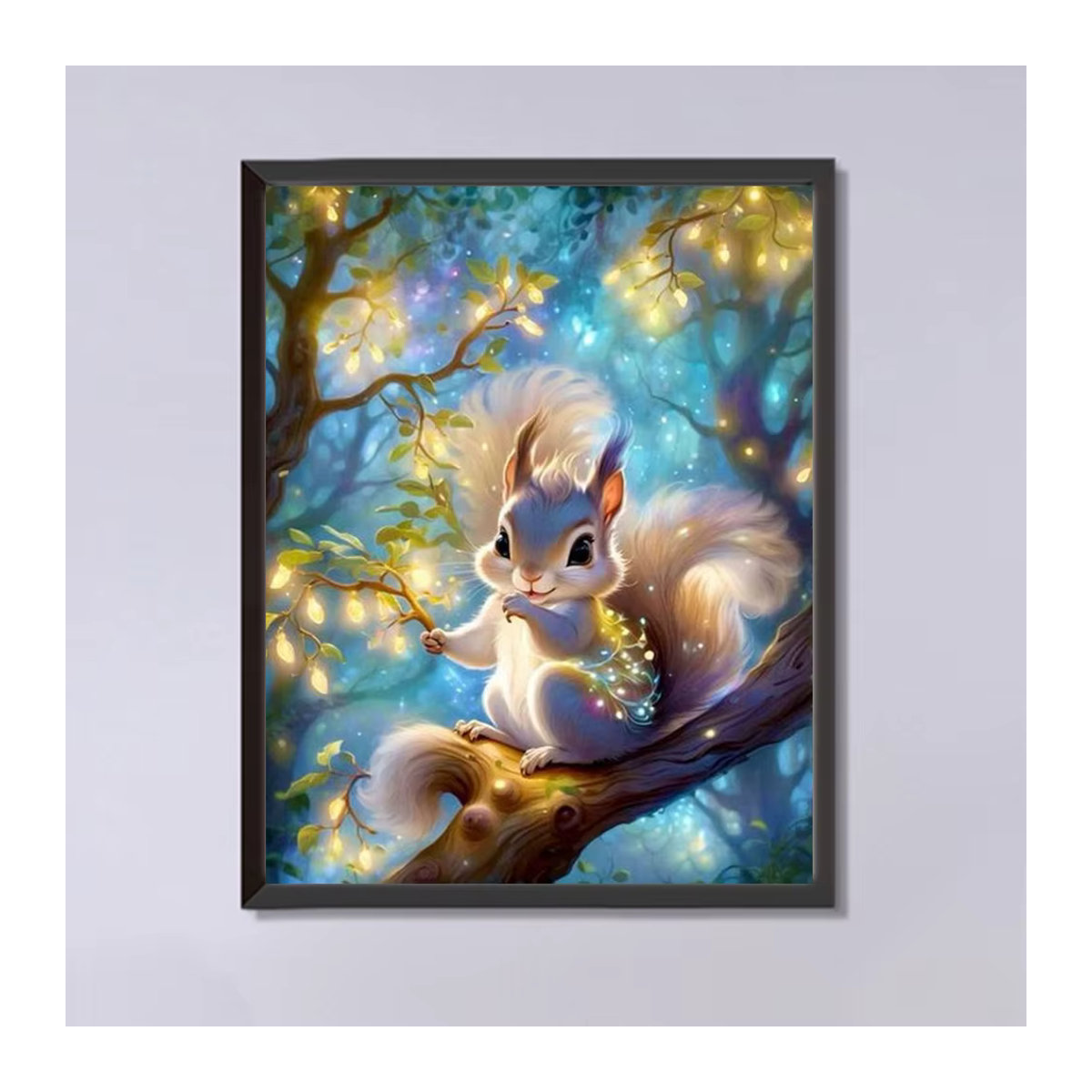 Evershine Diamant-Gemälde Eichhörnchen als mehrfarbiges Diamant-Mosaik zur Wandmontage - Bild 4