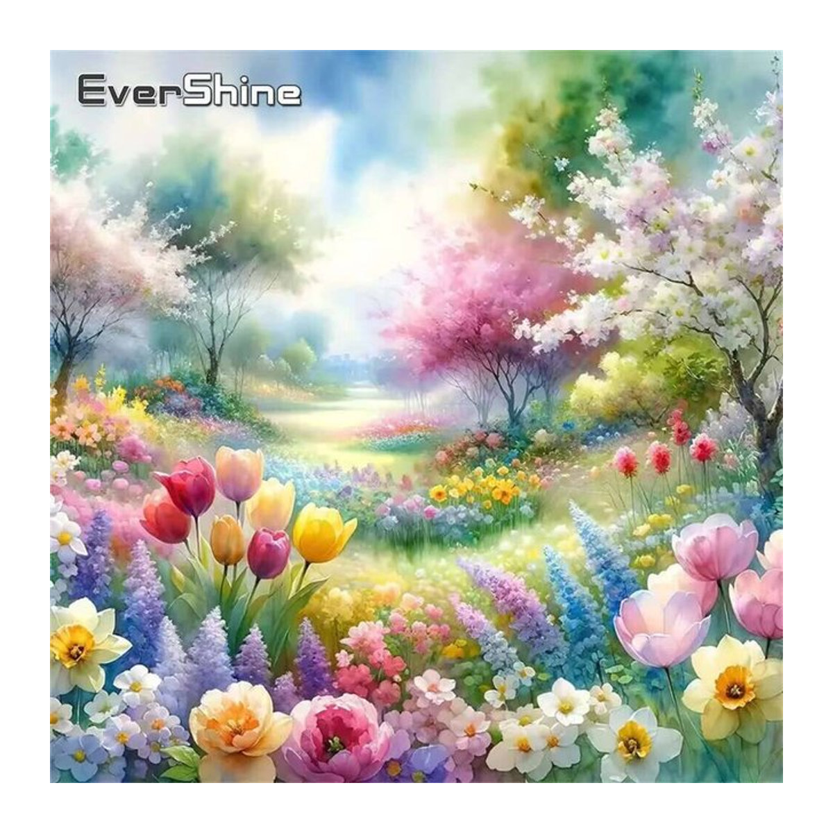Evershine Diamant Mosaik Set Blume Landschaft Wandkunst in Mehrfarbig - Bild 1
