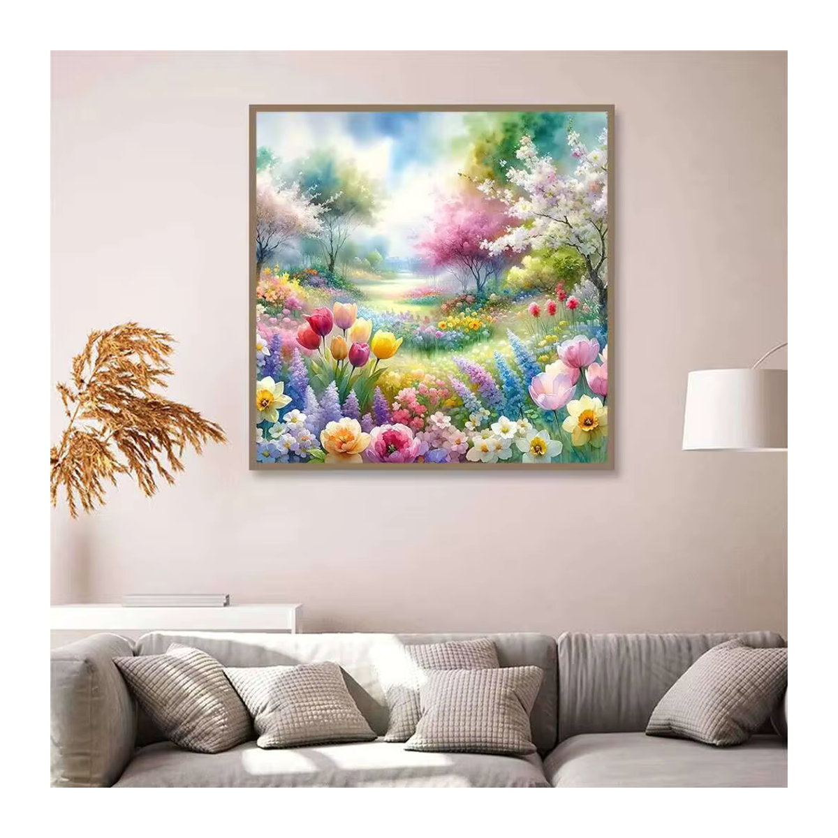 Evershine Diamant Mosaik Set Blume Landschaft Wandkunst in Mehrfarbig - Bild 3