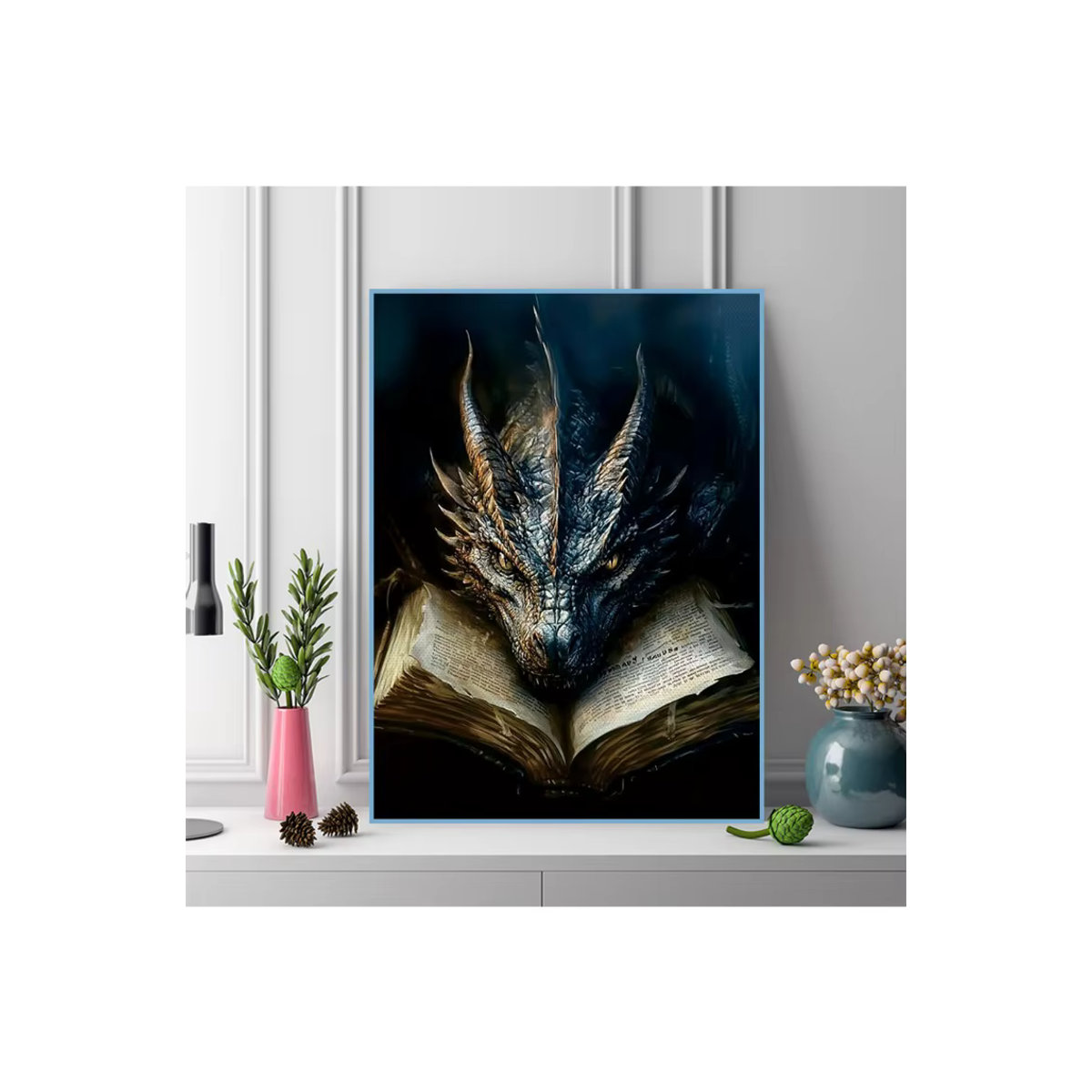 Evershine Diamant-Stickerei Drachen-DIY-Set mit Strass und Mosaik-Wandkunst in Mehrfarbig - Bild 4