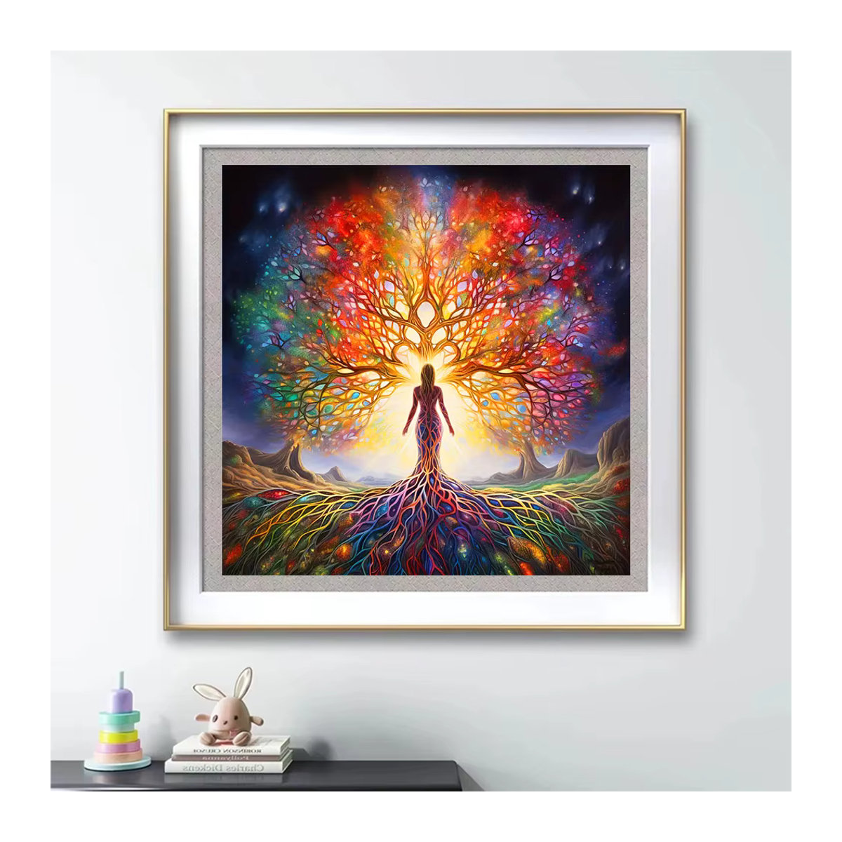 Evershine Diamant-Stickerei Set Abstract Wandmontiert Mehrfarbig - Bild 3