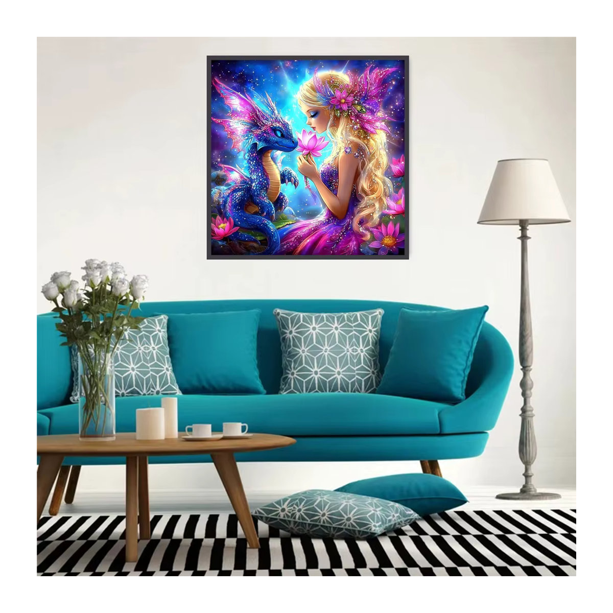 EverShine Diamantmalerei Dinosaurier Mosaik mit vollen Bohrern als 5D-DIY-Stickerei für Erwachsene in Mehrfarbig - Bild 3